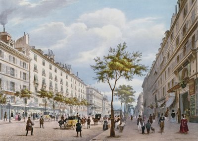 The Boulevard des Italiens, c.1840 by Felix Benoist